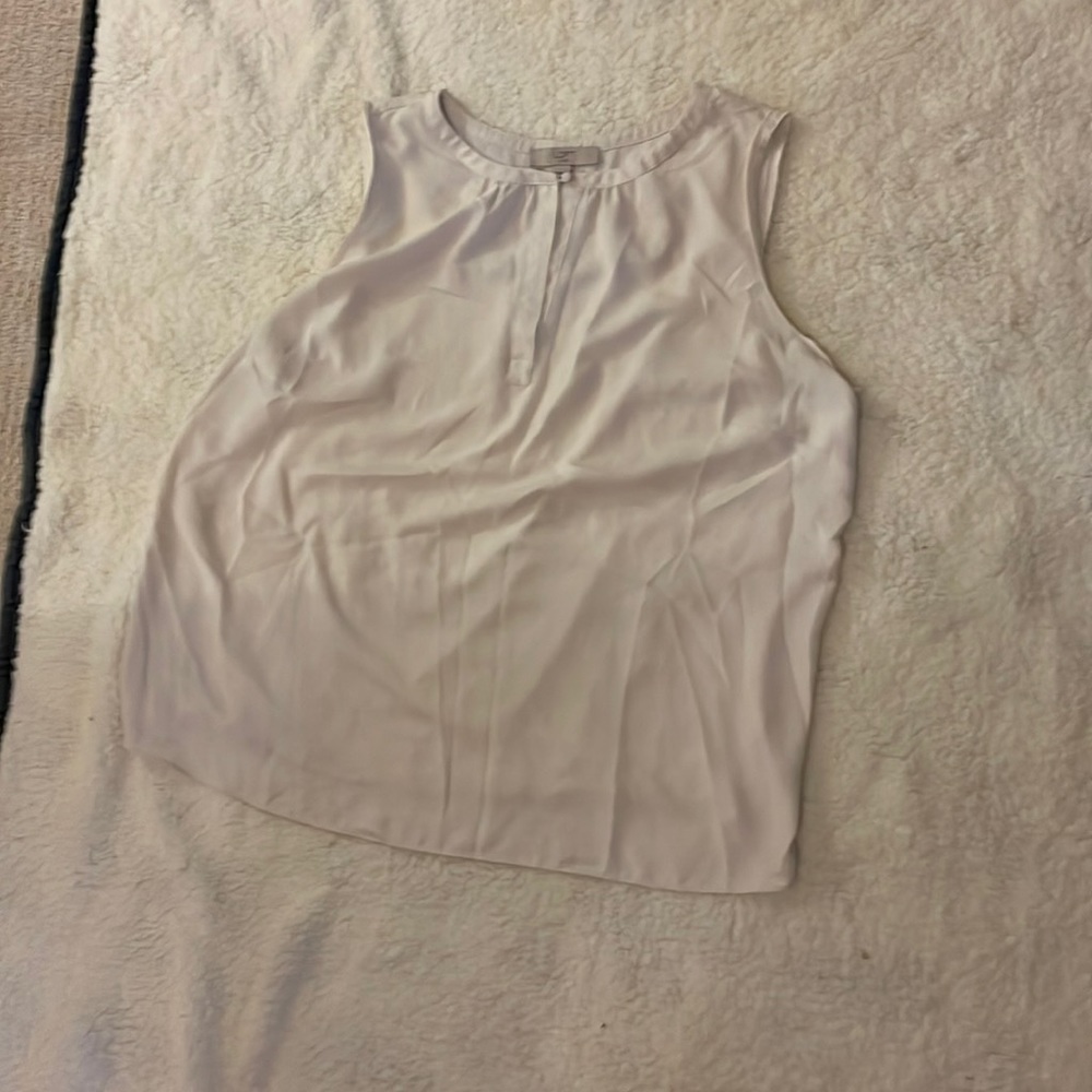 Loft Sleeveless White Blouse with button closure - Size 20/22